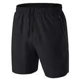 Kyopp Kurze Hosen Herren mit Reißverschlusstasche Schnell Trocknend Sporthose Leicht Atmungsaktiv Sport Shorts