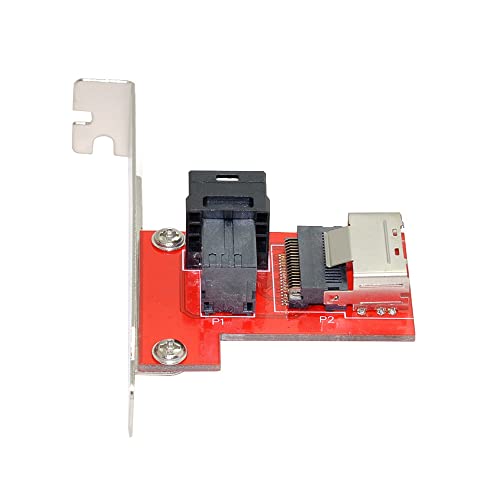 NFHK PCI-Express 4.0 Mini SAS SFF-8087 to SAS HD SFF-8643 PCBA Female Adapter with Bracket