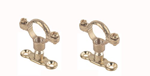 Visua Munsenring und Rückplatte aus Messing, für 22 mm Rohre, M10-Gewinde, 2 Stück