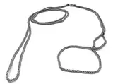 ShowLeine Vorführleine für Hundeausstellung Ausstellungsleine Showleine Nylon für kleine mittelgroße und große Hunde grau 3mm x 120cm
