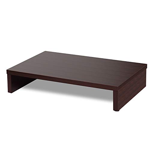 Bestier Monitorständer aus Holz, PC-Bildschirmständer für Schreibtisch, TV-Stand, Desktop-Laptop-Ständer, Schreibtischerhöhung aus P2-Holz, Braun, 15,7 Zoll