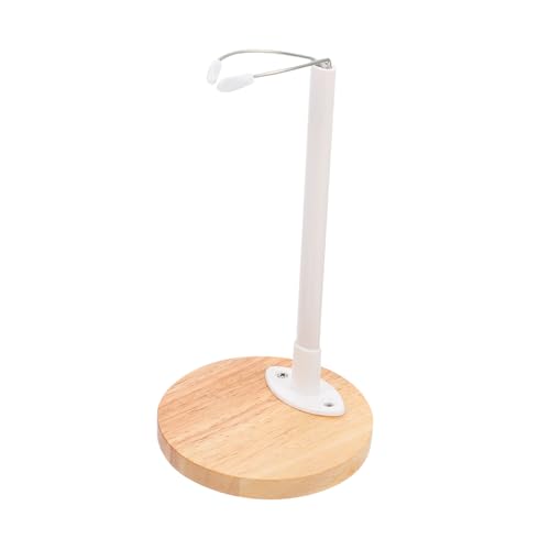 HAWILLOSCH 1Stück Holzständer für Puppen Robuster Puppenhalter aus Massivem Holz Höhenverstellbar für Puppenschau und Perfektes für Puppenliebhaber
