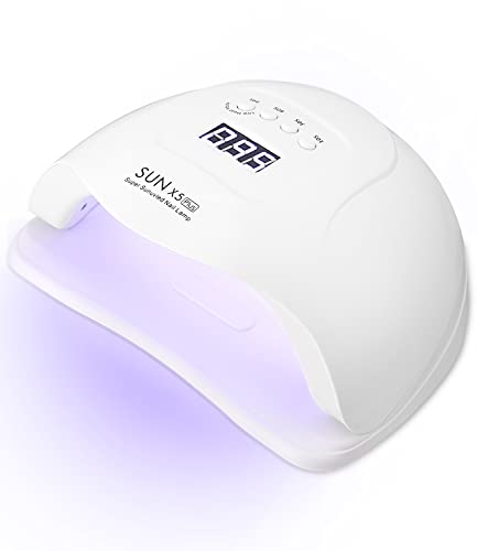 NEFLSI 168W Nageltrockner UV LED Lampe für Nägel Gelnägel Professionelle Nagellampe mit 10/30/60/99s Timer,Sensor,LCD Display,Abnehmbar Bodenplatt,Schnell Trocknen für Finger/Zehennagel