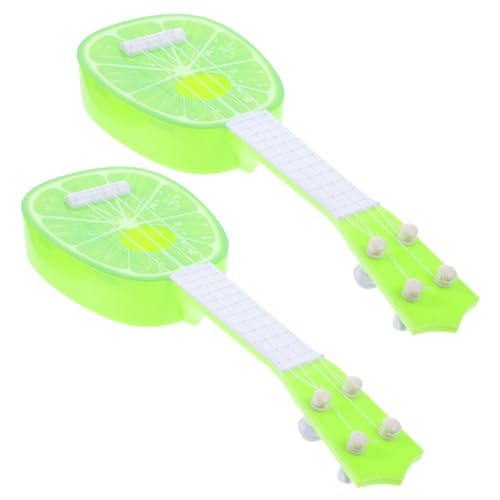 NAMOARLY 2st Obst Gitarre Ukulele-Gitarre Für Kinder Kinder-Ukulele-Spielzeug Miniatur-gitarrenspielzeug Spielzeuggitarre Kleinkind-Ukulele Kinderbühnen-Performance-Requisite Green Abs