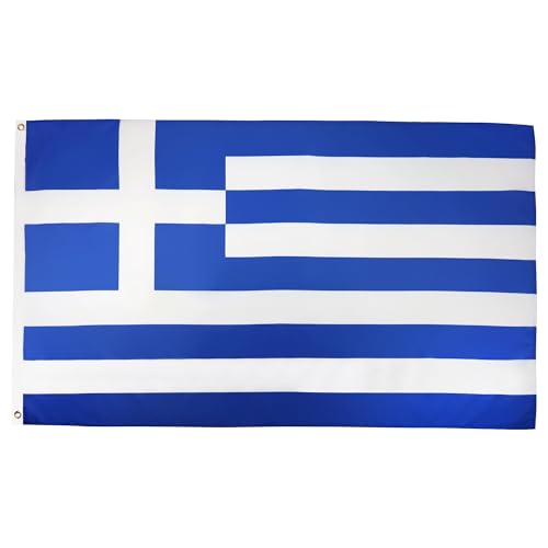 FLAGGE GRIECHENLAND 150x90cm - GRIECHISCHE FAHNE 90 x 150 cm - flaggen AZ FLAG Top Qualität