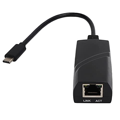 Heayzoki USB RJ45-Adapter, Typ-C auf RJ45-Netzwerkkarte Ethernet-Adapter 1000 Mbit/s Laptop-Netzwerkkabelkonverter, RJ45-Netzwerkkarte mit Schnellem Download/Spiel/Video-Laden