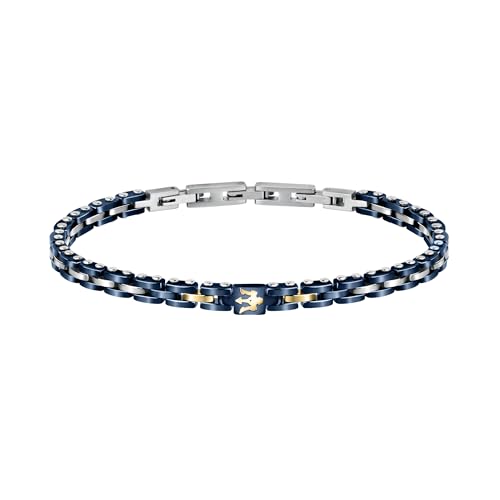 Maserati Maserati Jewels Herrenarmband, 22 cm, aus Edelstahl, Keramik, PVD - JM420ATI01