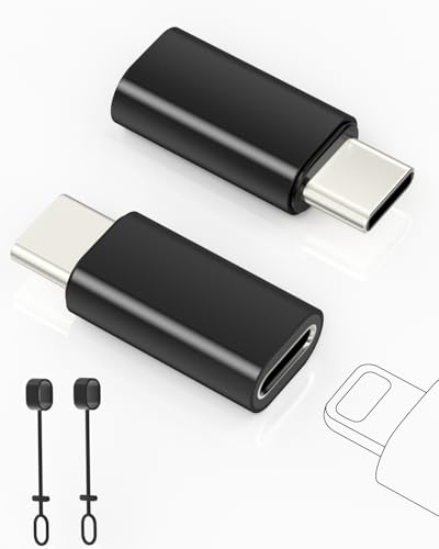 2 Pack Lightning zu USB C Adapter für iPhone 15/16/16 Pro/16 Plus/Pro Max, Samsung S24, Unterstützung von Laden und Datenübertragung, Typ C Ladekabel, Nicht für Audio/OTG/Kopfhörer/Square Reader