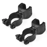 CLKE 2 x Gehstock-Halter, Gehstock-Halter für Mobilitätsroller, Rollstuhl-Gehstock-Halter, 360-Grad-Einstellung, Gehstock-Halterung (schwarz)