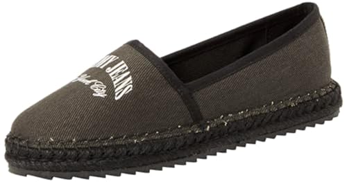 Tommy Jeans Damen Espadrilles Stoffschuhe, Schwarz (Black), 40