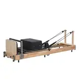 DESHIKE Faltbare Pilates Reformer Maschine, Holz Pilates Reformer, Reformer Maschine, Pilates Studio Maschine, Home Pilates Reformers, Studio Ausrüstungen für Zuhause