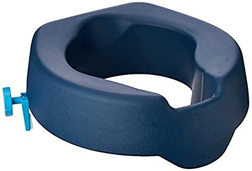 Mobiclinic®, Toilettensitzerhöhung, Río, Europäische Marke, WC Sitzerhöhung, Toilettensitzerhöhung, Toilettenaufsatz für Senioren, Toilettenhilfe, Weich, 11 cm hoch, Blau