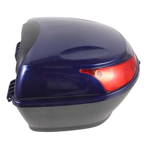 BUGUUYO -Kofferraum Elektrofahrzeug-Kofferraum (Silber) Topcase -Heckkoffer motorradkoffer Roller Gepäckbox Gepäckschloss-Aufbewahrungsträger Topcase Navy