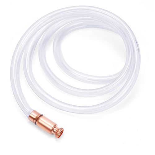 Schüttelpumpe, Schüttelschlauch 200cm Länge Schlauchpumpe PVC Handpumpe Benzin Transparent Pumpenschlauch zum Umfüllen von Flüssigkeiten Diesel Benzin Öl Wasser