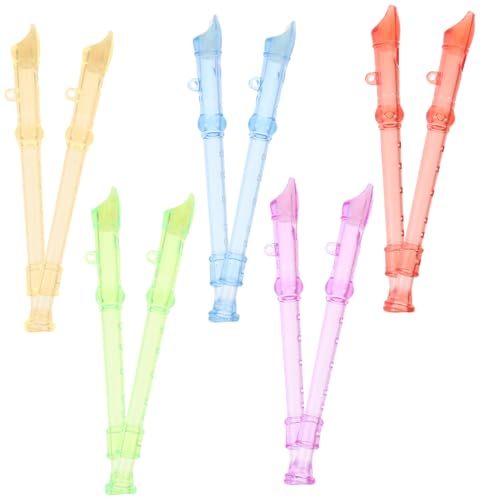 Mikinona 10 Stk. Musikinstrument für kinderinstrumente musikinstrumente Musikinstrument für Anfänger- Kinderflöte Kunststoffflöten mit 6 Löchern Plastik