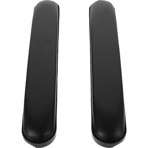 Universal Armlehnen Polster FüR Rollstuhl, 33 Cm Lange Pvc-Schaumstoffkissen, Schwarzes Leder, Komfortable UnterstüTzung Und Schutz, 2 StüCk Mit ZufäLligem SchraubenzubehöR
