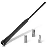 URAQT Antenna Auto, Autoantenne 23 cm mit Verstärker Universal Auto Radio Antenne Dach kurz Kfz Dachantenne für AM FM Empfang Antenne Schwarz mit Verstärktem Empfang mit M4, M5, M6 Gewinde