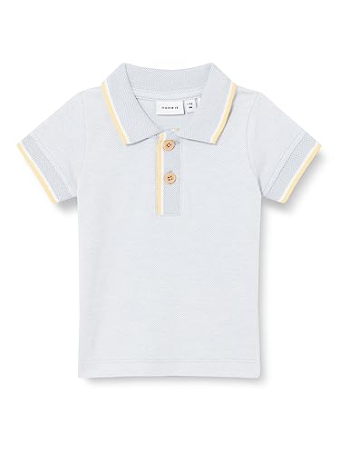 NAME IT Baby-Jungen NBMJASIO SS Polo TOP Poloshirt, Dusty Blue, 80