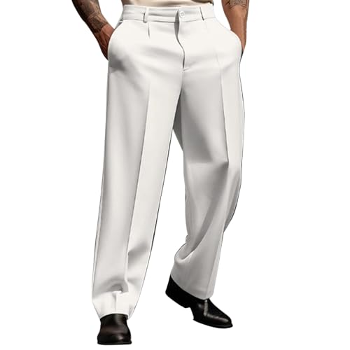Generisch Anzughose schwarz Herren elegant Schlafanzughose männer Flanell Chino Hose Herren kurz Herren Jogpants Gummizug elegant Chino Hose Herren kariert Brown männer Anzughose gr.25 grau