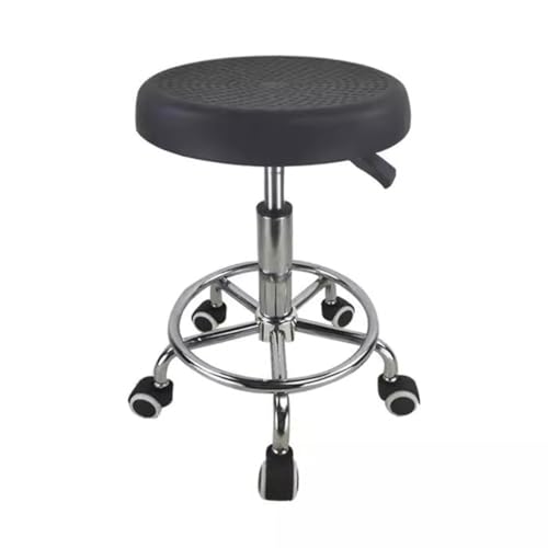 Schwarz Antistatisch Büro Verstellbare Drehhocker PU Sitz Höhe 40–67cm Für 70-97cm Bar Thekenstuhl