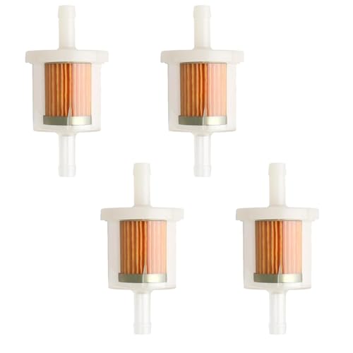 4er Set Benzinfilter Kraftstofffilter Universal 8mm Sprit Filter für Motorrad,Rasenmäher,Roller Mofa,PKW,KFZ,Auto Automobil,Diesel Moped,Hohe Dichte,Mehrweg-Kraftstofffilter mit Transparenter Bauweise