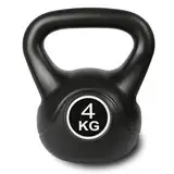 Kugelhantel 4 kg Schwarz Kettlebell Schwunghantel Rundgewicht Fitness Krafttraining Kugelgewicht