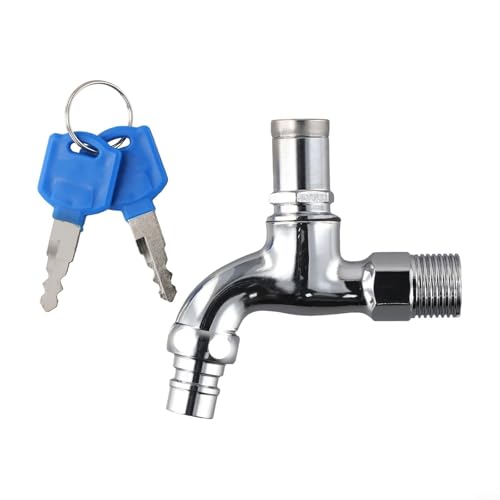 Abschließbarer Wasserhahn für den Außenbereich, 1,27 cm, Metallgewinde, Legierung, Spültischarmatur mit Schlüsselschloss, für Garten, Autowäsche, öffentliche Bereiche, Wäsche, 10 MPa Außenhahn,