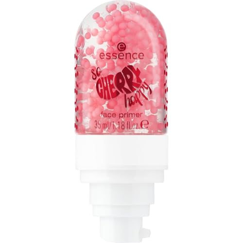 essence SO CHERRY happy face primer, Nr. 01, Transparent, langanhaltend, grundierend, natürlich, vegan, ohne Parabene, ohne Mikroplastikpartikel, Nanopartikel frei, 1er Pack (35ml)