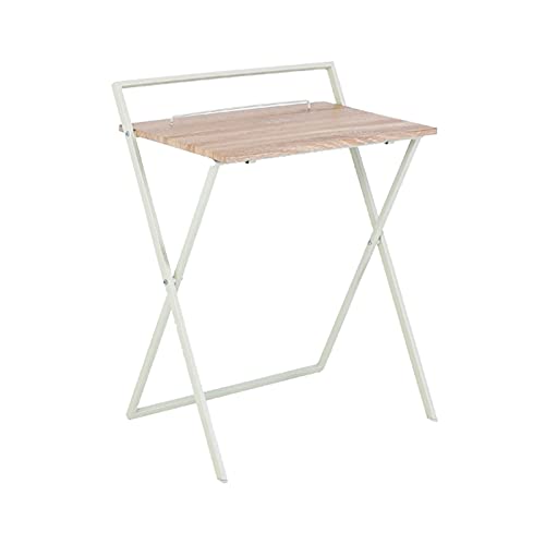 PC-Tisch Tragbarer PC-Schreibtisch for zu Hause, faltbarer kleiner Schreibtisch ohne Installation, einfacher Arbeitszimmerschreibtisch mit Anschlagstange, X-förmige Eisenhalterung Kleiner Schreibtisch