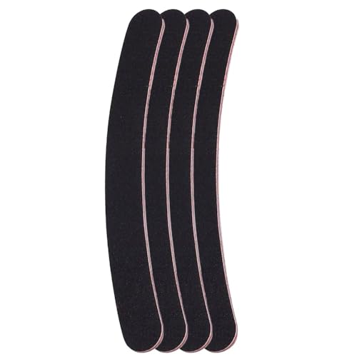 Nagelfeilen, 4 Stück Doppelseitig Nagelpfeilens, Profi Nagelfeilen, Nagelfeilen für Gelnägel, Gebogen, für Nagelpflege und Das Styling