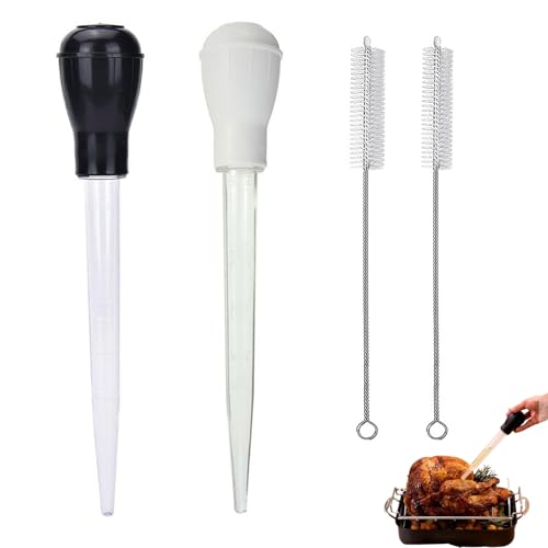 Bratenspritze, Turkey Baster, Fleischspritze, Fleischspritze Marinadenspritze, Turkey Baster Pipette, Marinadenspritze Mit Reinigungsbürste, für BBQ Fleisch Rindfleisch Hühnchen Gebäck Marmelad