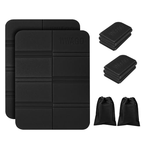 Klways 2 Set Faltbares Sitzkissen Outdoor, Isolierte Thermo Sitzunterlage Outdoor, Ausrüstung für Outdoor-Reisen (Mit Aufbewahrungstasche)