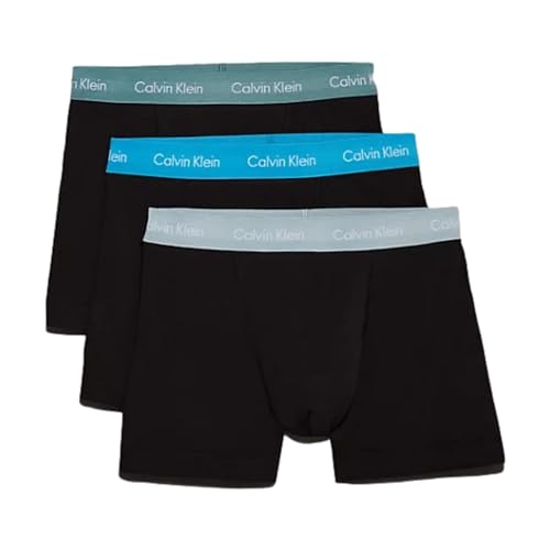 Calvin Klein Herren Trunk 3pk 0000u2662g, B- Vivid Bl, Arona, Sageb Grn Wbs, L