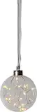 Best Season 457-73"Glow" Glaskugel mit 15 LED, Durchmesser circa 11 cm, warmweiß/transparent, 1 x 1 x 1.1 cm