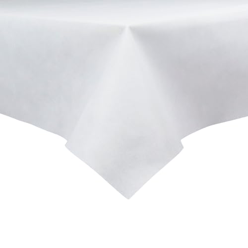 Sensalux Buffet-Tischdecke, Vlies, 1,5m x 3m, Standard 100 by Oeko-TEX® - Klasse I, abwischbar, Lotuseffekt, Weiß