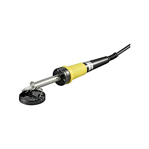 Goobay 51206 Elektrischer Lötkolben 60 Watt inkl. Lötspitze & Ablage / zum Platinen Löten / wechselbare Lötspitze / 350 °C zum Lötzinn schmelzen / Kabelgebunden