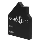 GARVALON Holz-wlan-schild Wlan Passwortschild Tisch-wlan-netzwerkschild Für Hotel Gastzimmer Gäste Zuhause Wlan-passworterinnerung Hölzernes Wlan-schild