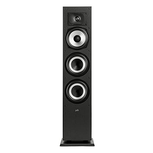 Polk Audio Monitor MXT60 kompakter Standlautsprecher, HiFi und Heimkino Lautsprecher, Hi-Res Zertifiziert, Dolby Atmos und DTS:X kompatibel (Stück), Schwarz