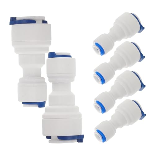 STOBAZA 6 Stück Wiederverwendbare Schnellkupplungen Aus Kunststoff, 1/4 Zoll Bis 3/8 Zoll, Gerade Steckverbinder Für Wasserreinigungssysteme Und Gartenschlauchanwendungen