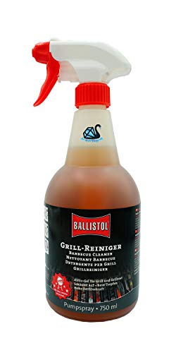 Eva Shop® NEUHEIT Ballistol Premium Grillreiniger | Spezialreiniger zur Grill Reinigung nach dem Grillen | Biologisch abbaubarer Grill-Reiniger 750ml