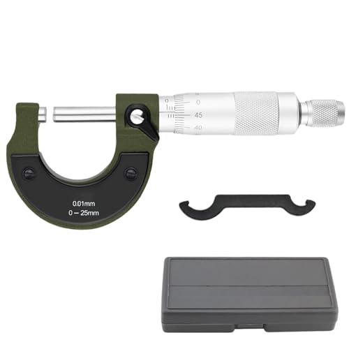 JVBAJV Bügelmessschraube 0-25 mm Mikrometerschraube 0.01mm Auflösung Mikrometer Auflösung Mikrometer Metrischer Bügelmessschraube Messschraube Mikrometer Mikrometerschraube