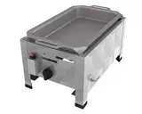 ChattenGlut Professional Gastrobräter 1-flammig - freistehendes Tischgerät aus Edelstahl mit Stahlbrenner - 3,6 kW Gasbräter regelbar für Flüssiggas, mit Pfanne, 340x530x270 mm,