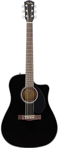 Fender CD-60SCE Dreadnought Elektroakustikgitarre, Schwarz