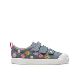 Clarks Mädchen City Vibe K, Blau Floral Txt, 35 EU