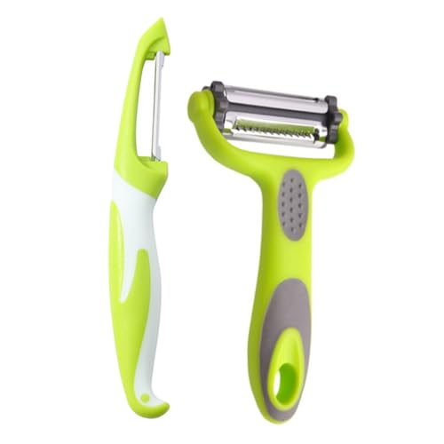 PRETYZOOM 2 Stück Gemüseschäler Apfel-Kartoffelschäler Für Küche Obst Gemüse Karotten Gurkenschäler Multifunktionales 3-In-1-Schäler-Set
