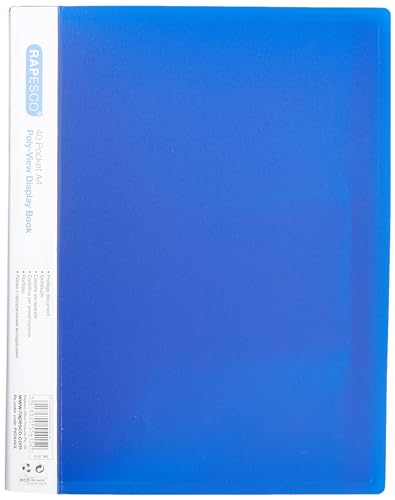 Rapesco PVDA440L 40-Hüllen-Mehrfach-Sichtbuch, A4, Blau