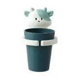 TRgqify-KM Halter Zahnbürste Wand Kidshanging Cup Childbathroom Cartoon Organizer Spülen montiert Mund Kinder S Zahnpasta mit (Color : Blue)