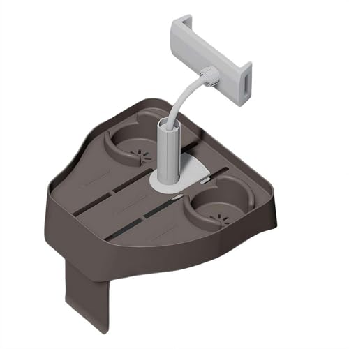 Whirlpool-Tischregal, verstellbarer Whirlpool-Beistelltisch mit Telefonhalter, rutschfestes Getränketablett mit 2 Becherhaltern, passt für aufblasbare Spa-Pool-Badewanne, Whirlpool-Zubehör