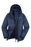 Mountain Warehouse Bracken Wasserfeste 3 in 1 Kinder Winterjacke - Warmer Fleecejacke, Regenjacke, Jungen, Mädchen, Doppeljacke, Übergangsjacke, Winter Marine Kinder 164 DE (13 Jahre)