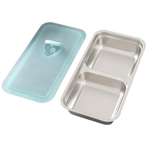 Fiorky Edelstahl -Snackbehälter Doppelkompartiment -Gewürzbehälter (1PC)